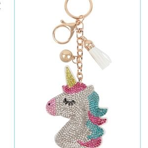 NWT Bling Dreamy Unicorn Keychain or Bag Charm with Tassel
